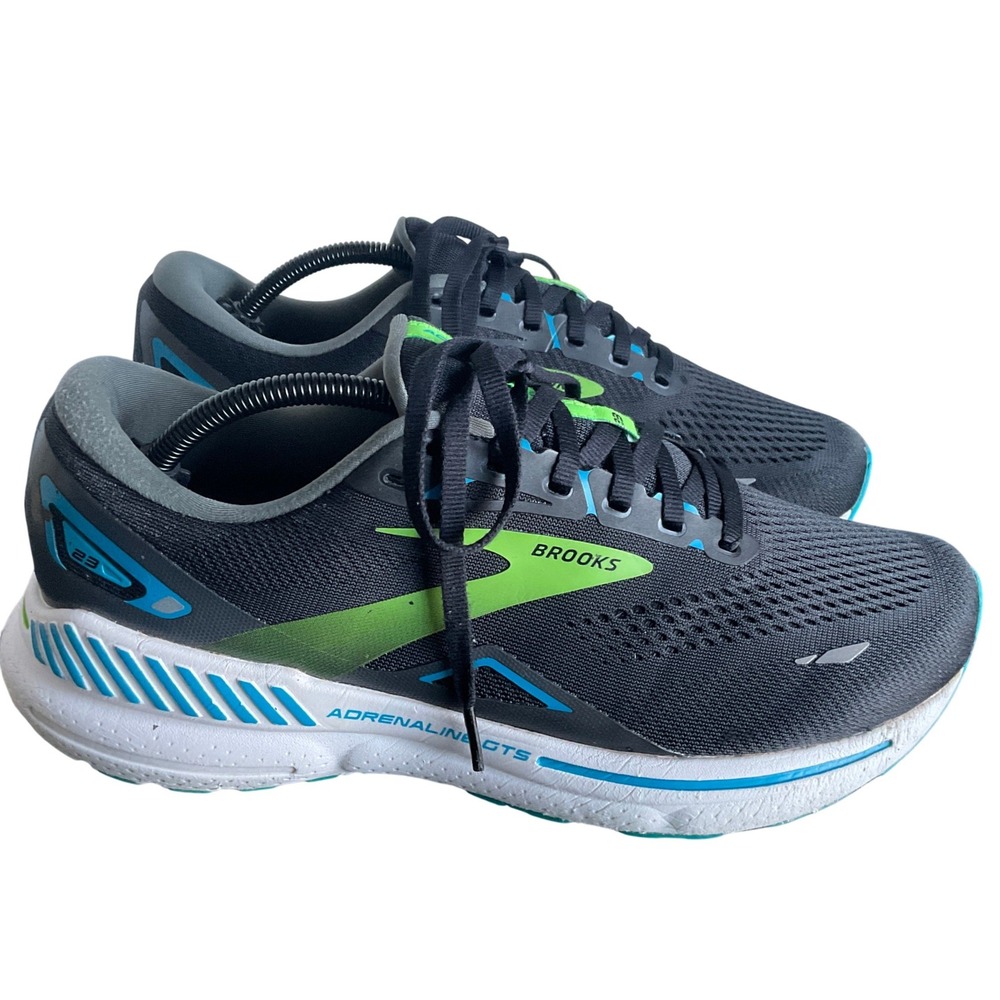 Brooks Adrenaline GTS 23 Mens 10 4E Extra Wide Black Hawaiian Ocean Shoes